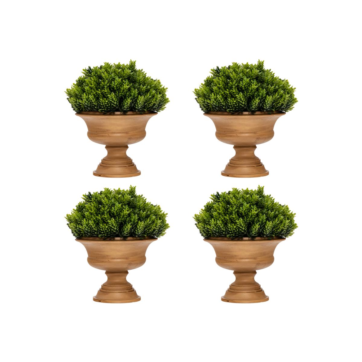 Costway 4 Pack Small Faux Pine Cone Trees-Green - Green – image 1