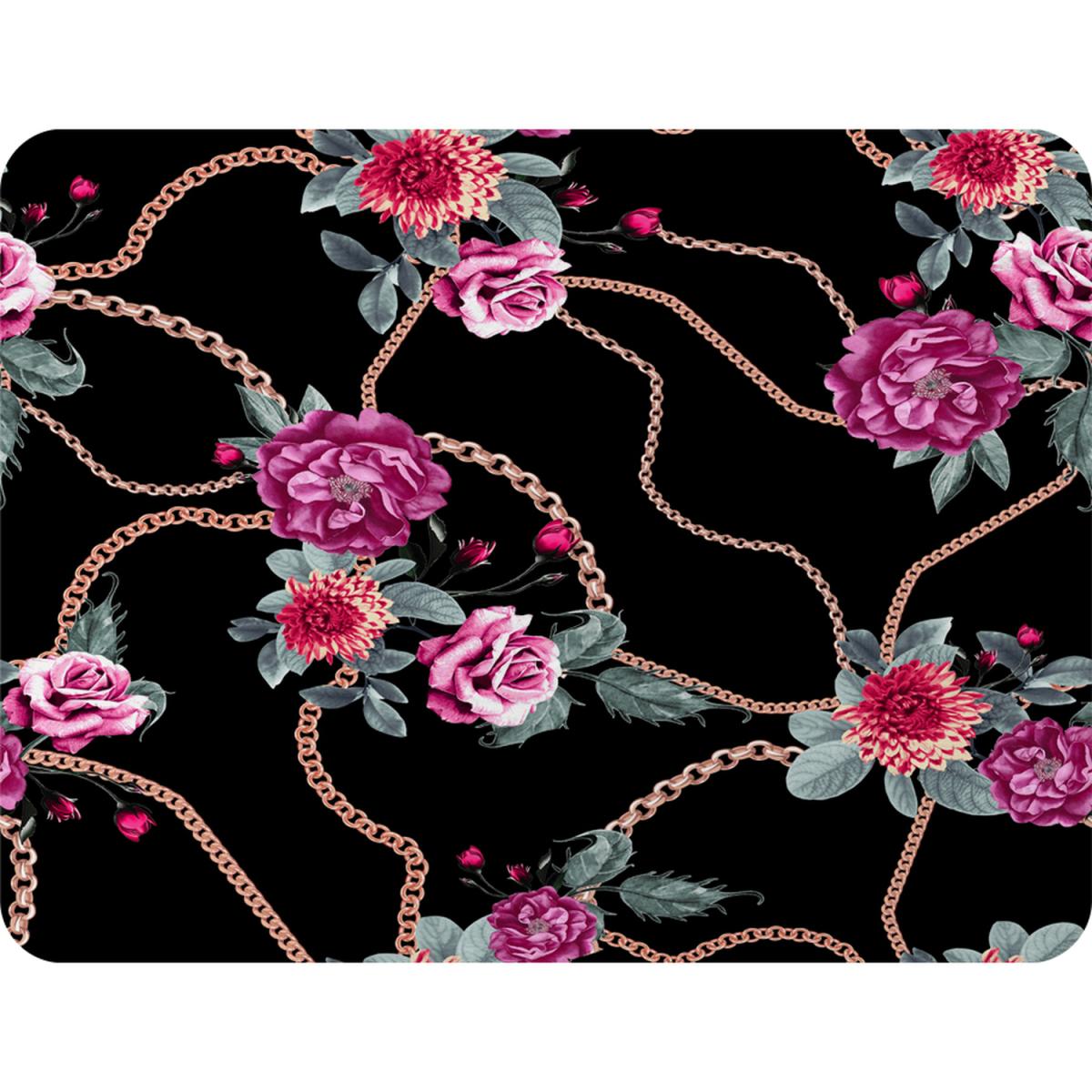 Chain And Flowers Pattern Blanket - Black – image 2
