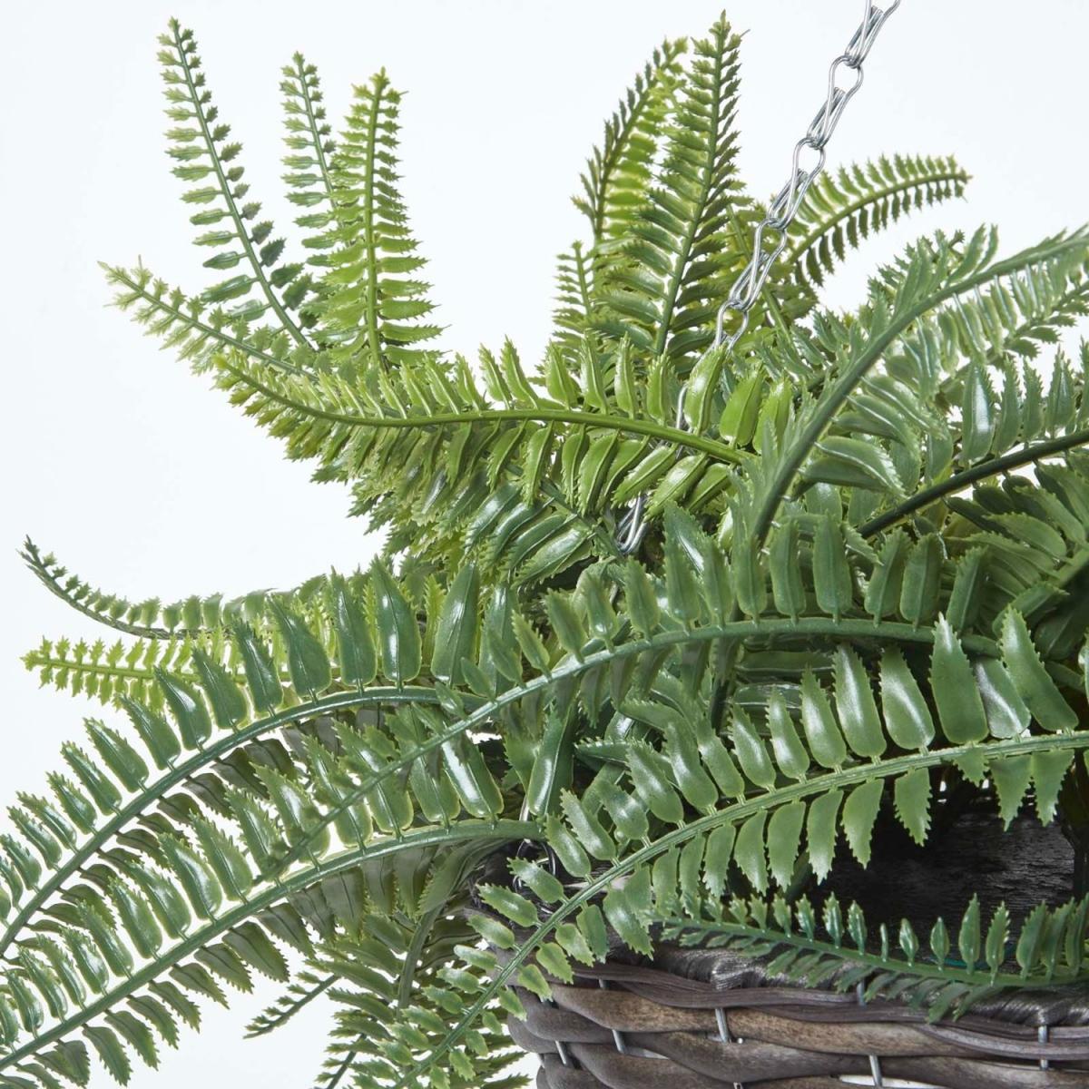 Homescapes Boston Fern Artificial Hanging Basket, 65 cm - Green – image 3