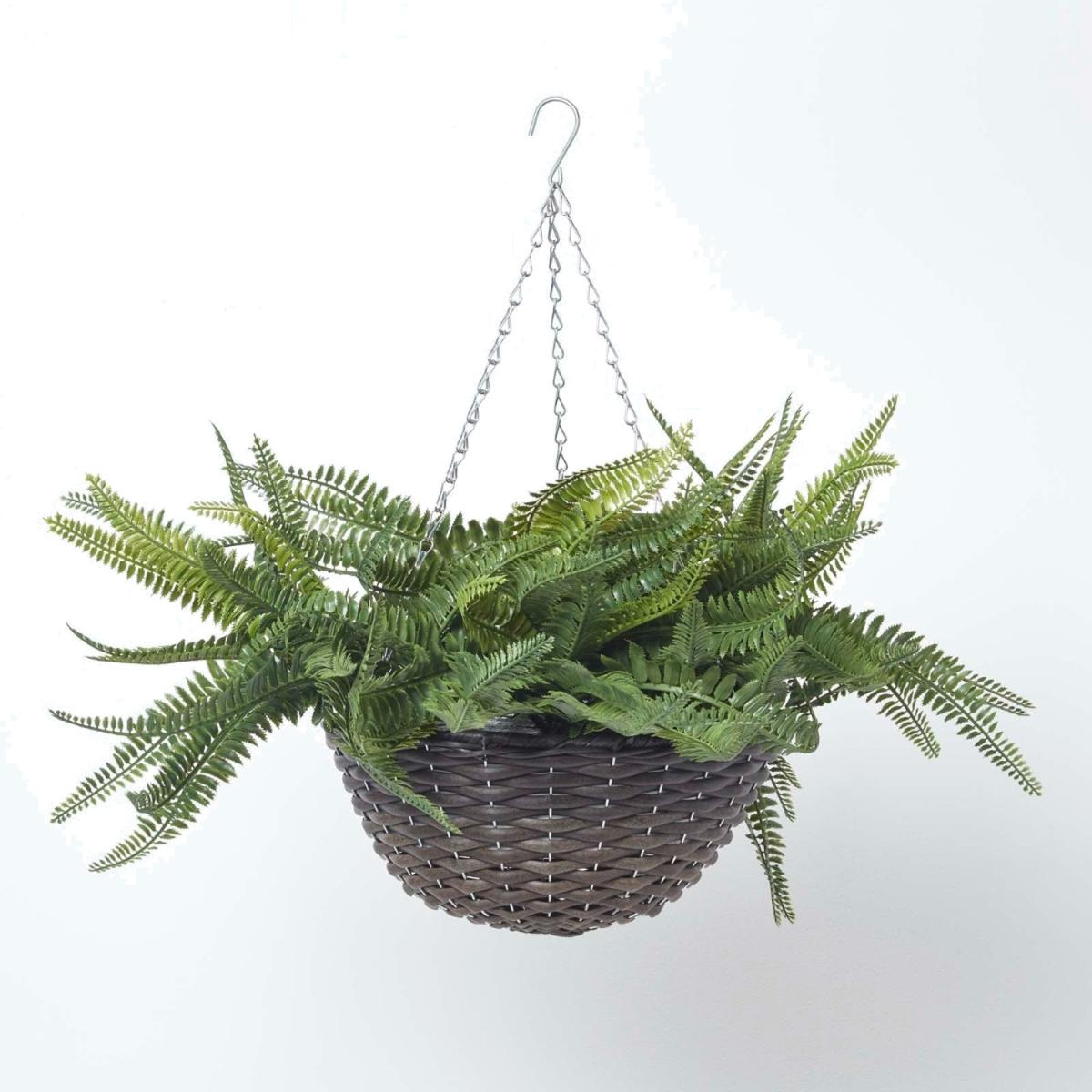 Homescapes Boston Fern Artificial Hanging Basket, 65 cm - Green – image 1