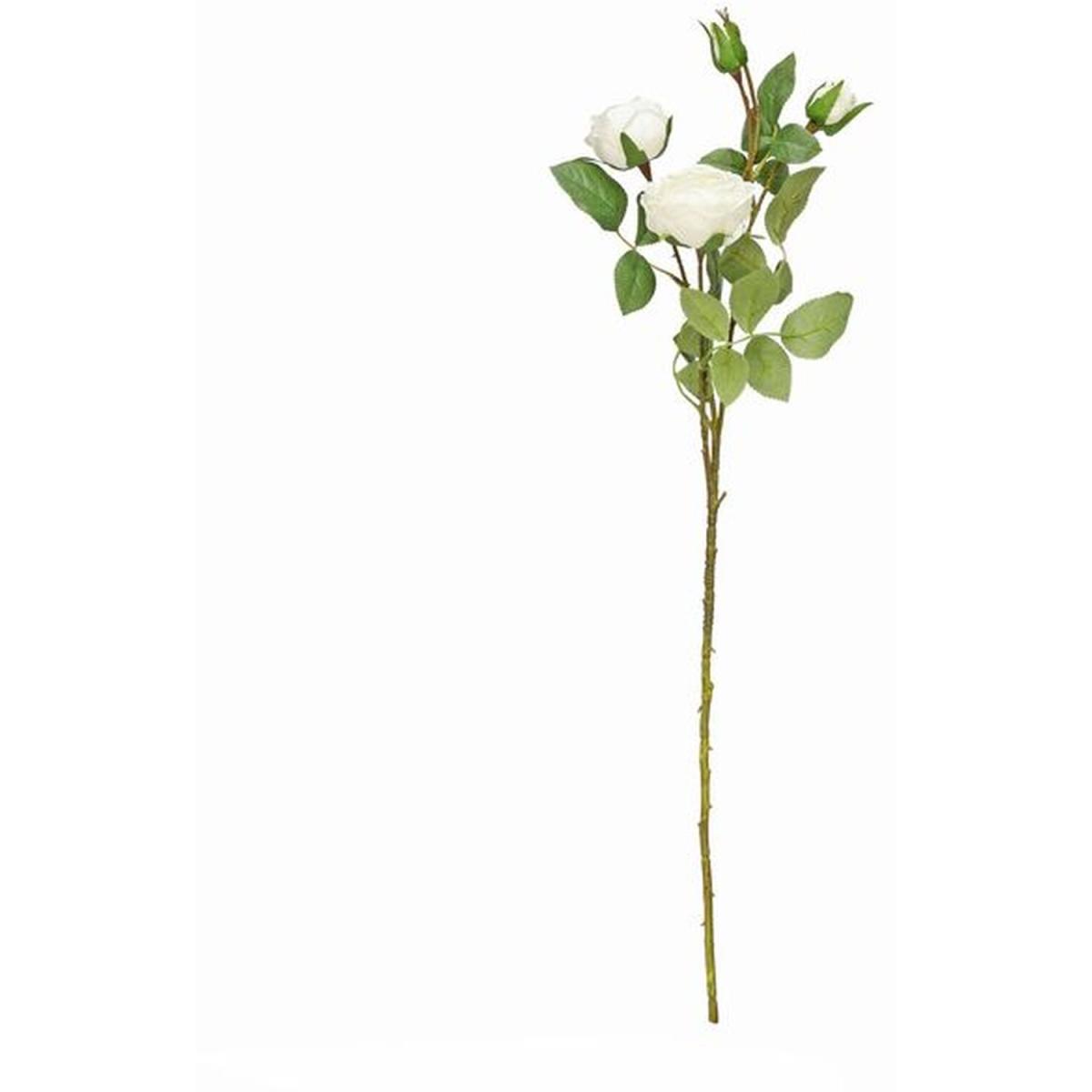 Artificial Peony Rose Spray - Ivory – image 2