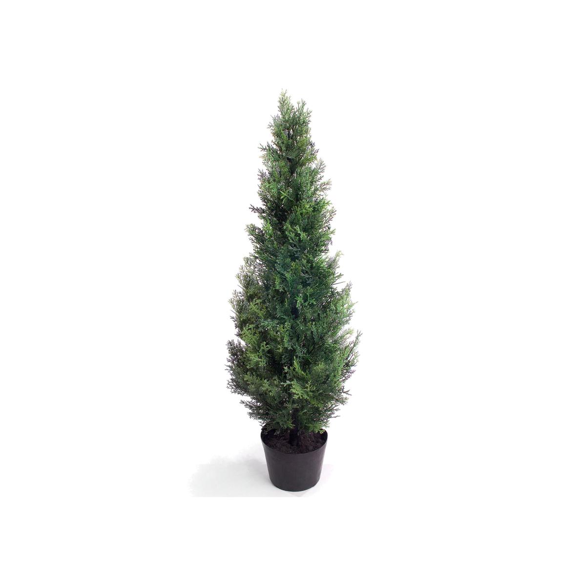 Best Artificial 3ft - 90cm Potted Cedar Topiary Tree - Green