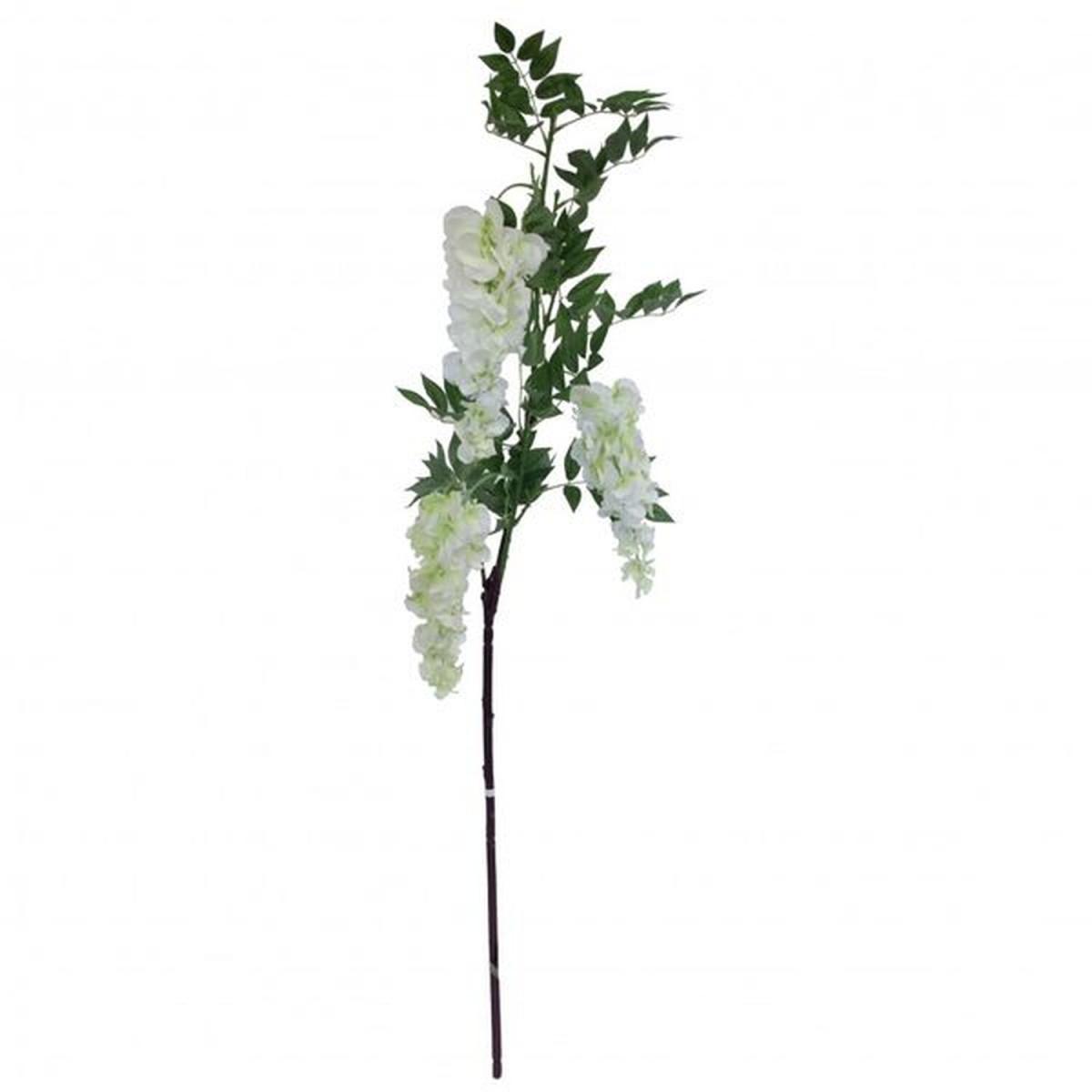 Artificial Wisteria Branch 122 cm - White – image 2