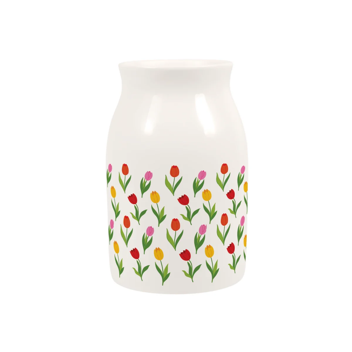 Tulip Print Small Porcelain Vase - Multicoloured – image 4