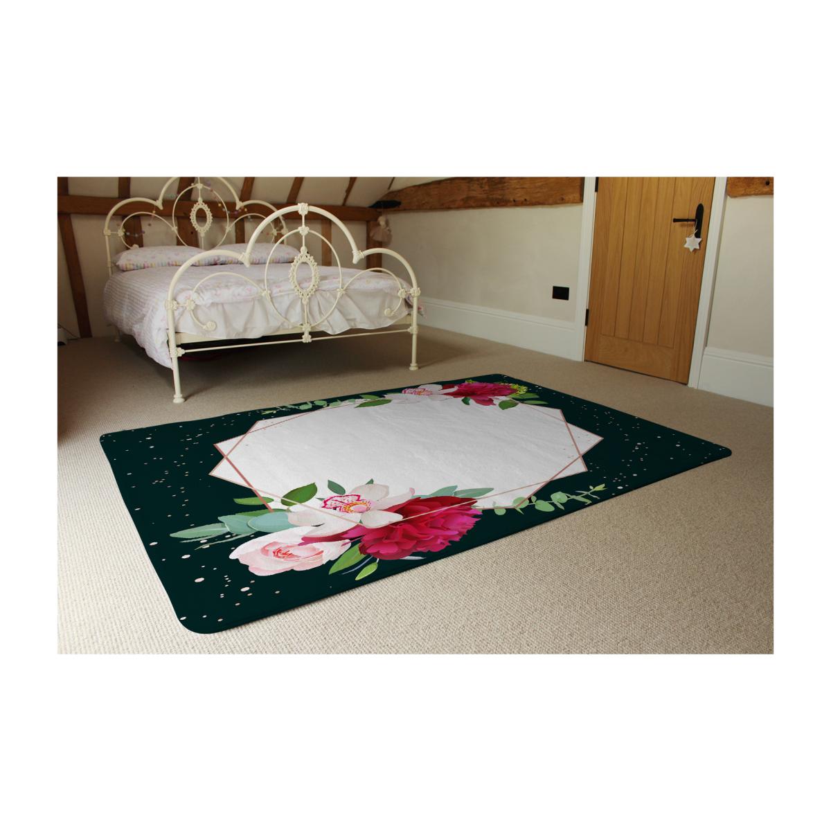 Bright Flowers Dark Rug - Green / 230cm – image 1