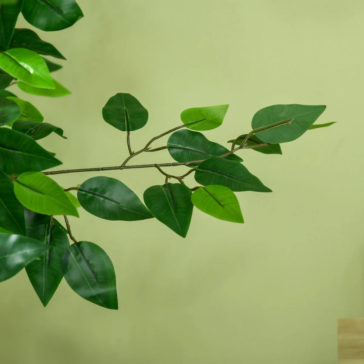HOMCOM Decorative Artificial Plants Ficus in Pot - Green – image 3