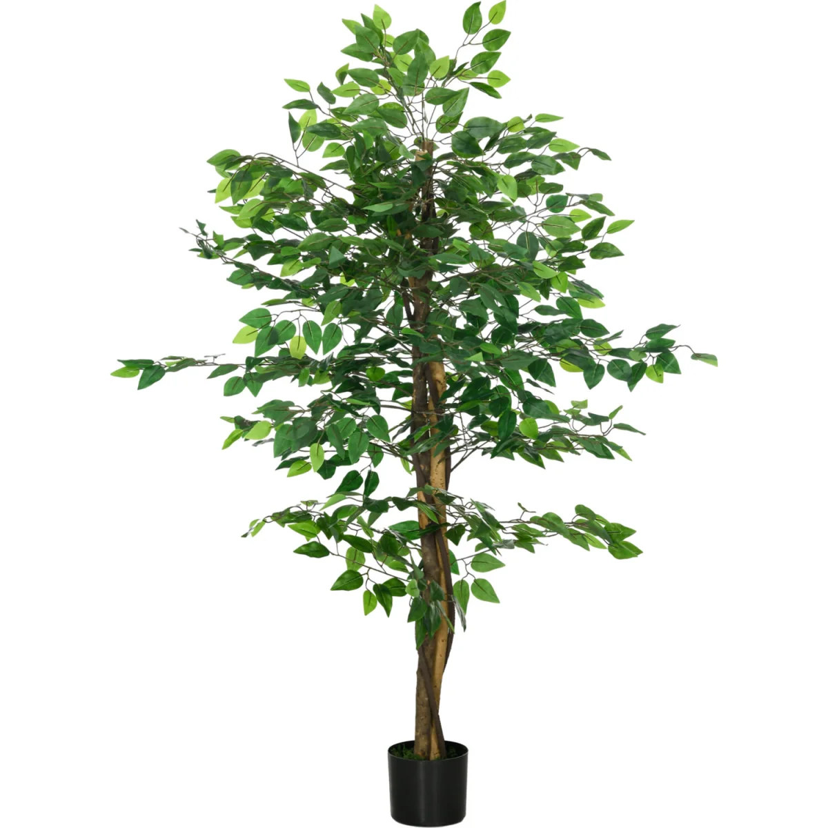 HOMCOM Decorative Artificial Plants Ficus in Pot - Green – image 10