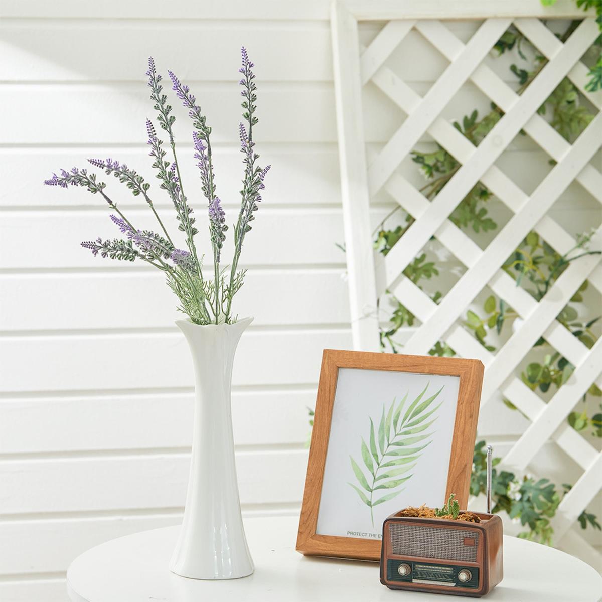 Artificial Fake Lavender Floral Flower Leaves 51cm Bouquet Home Party Decor - Purple – image 11