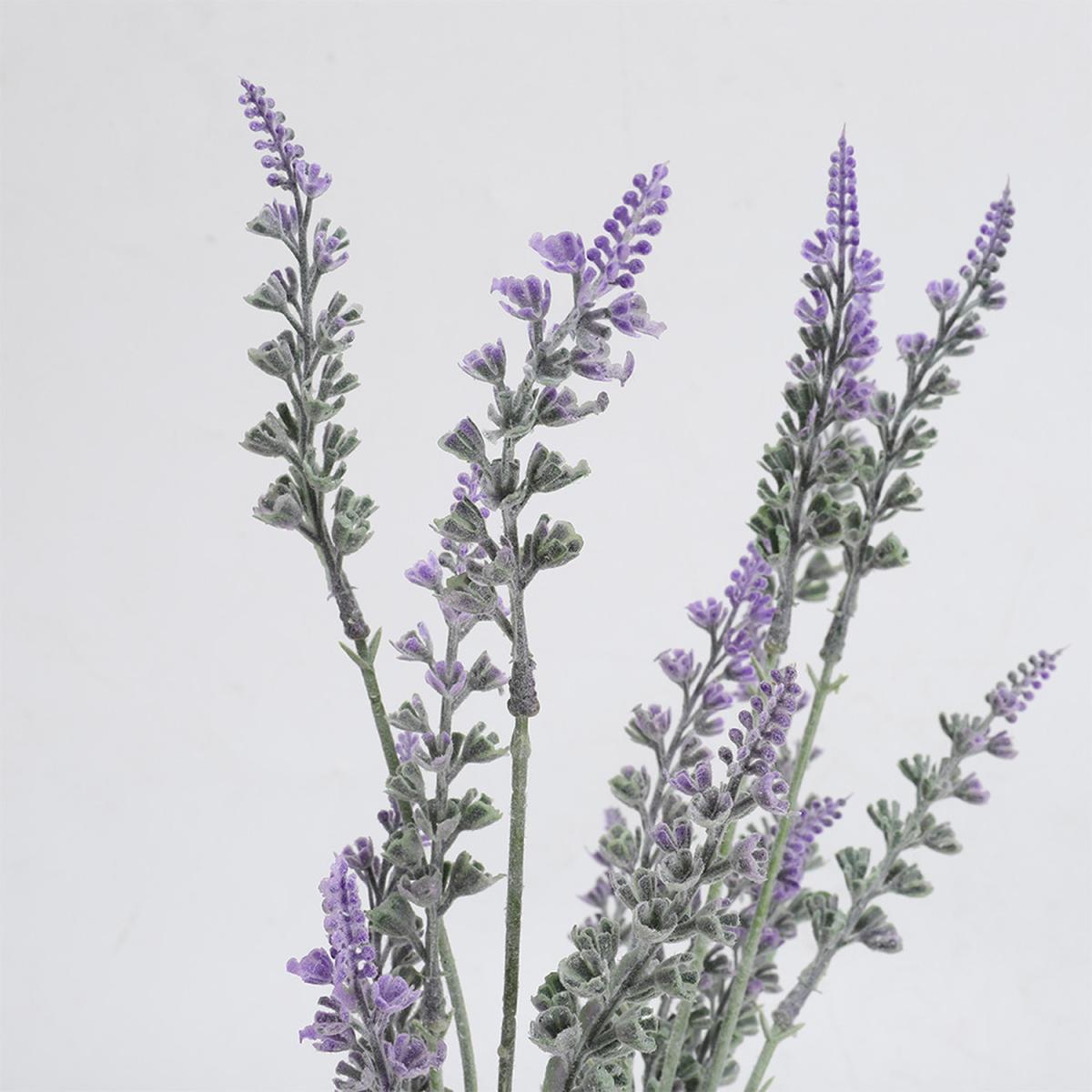 Artificial Fake Lavender Floral Flower Leaves 51cm Bouquet Home Party Decor - Purple – image 4