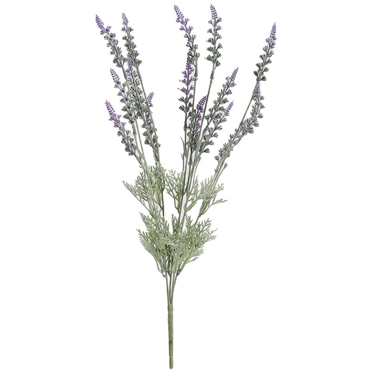 Artificial Fake Lavender Floral Flower Leaves 51cm Bouquet Home Party Decor - Purple – image 6