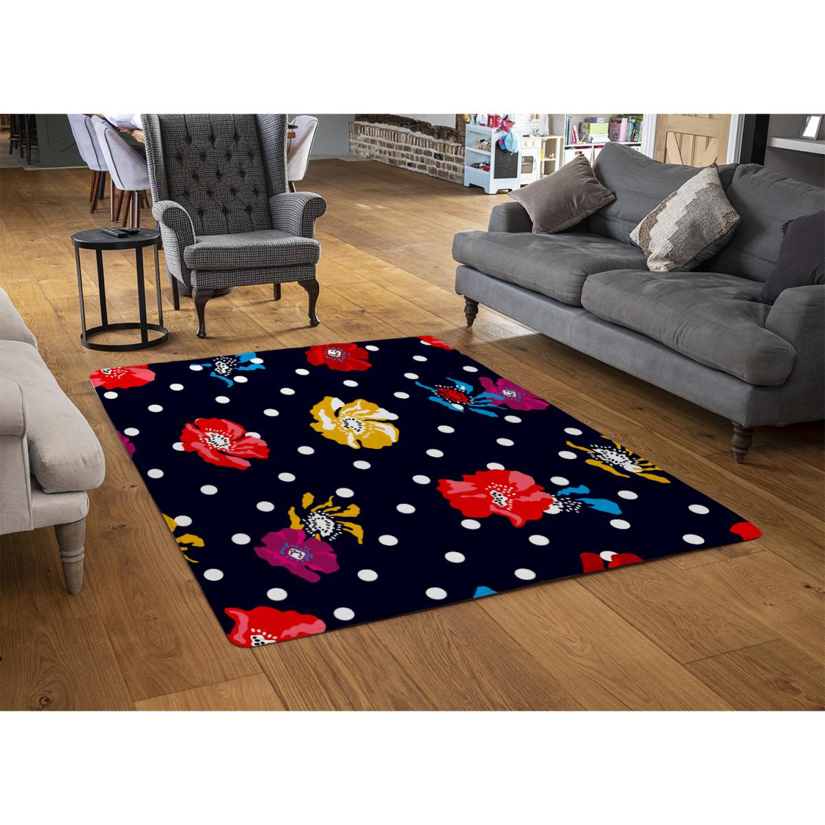Flowers  Spots Rug - Red / 230cm – image 3