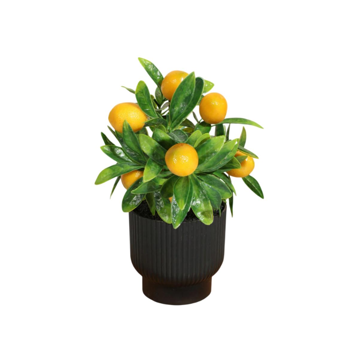 Artificial Potted Lemon Tree - Green