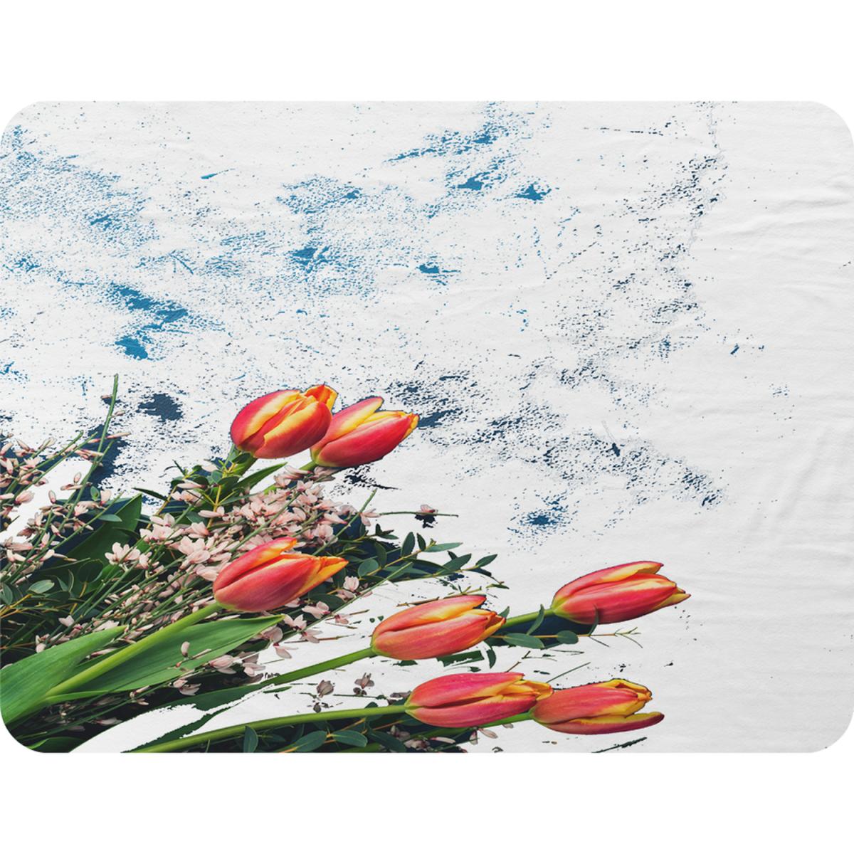 Flowers On Marble Blanket - Green – image 2
