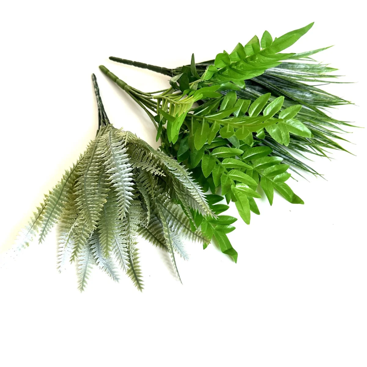 Artificial Plant 3pc Pack Fern, Light Green Fern and Sword Grass - Green – image 3
