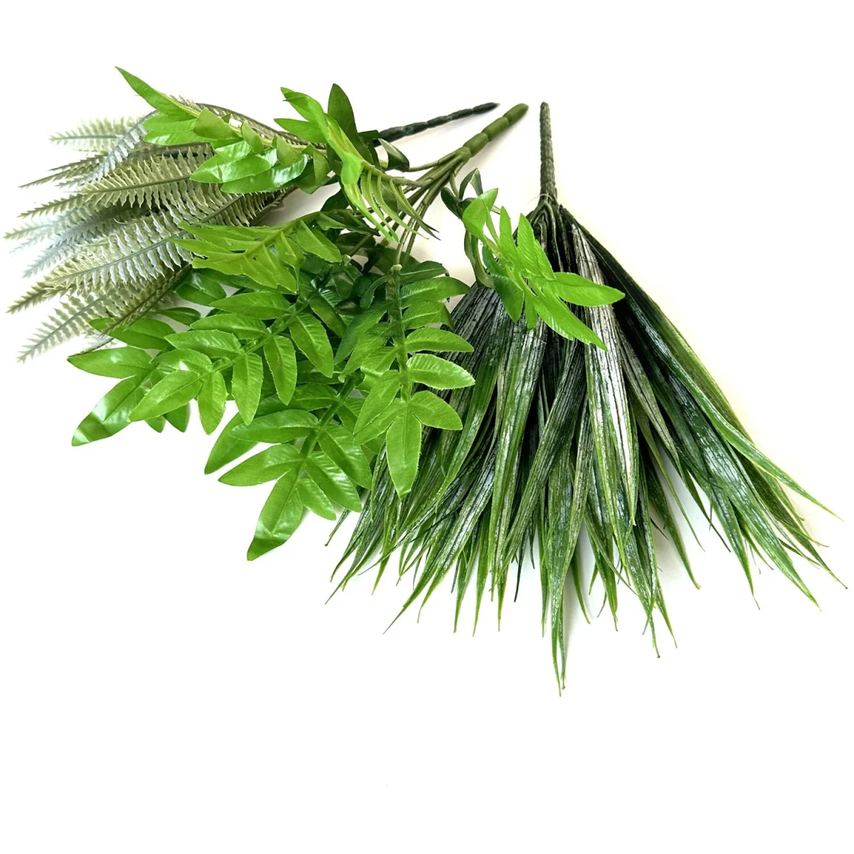 Artificial Plant 3pc Pack Fern, Light Green Fern and Sword Grass - Green – image 4