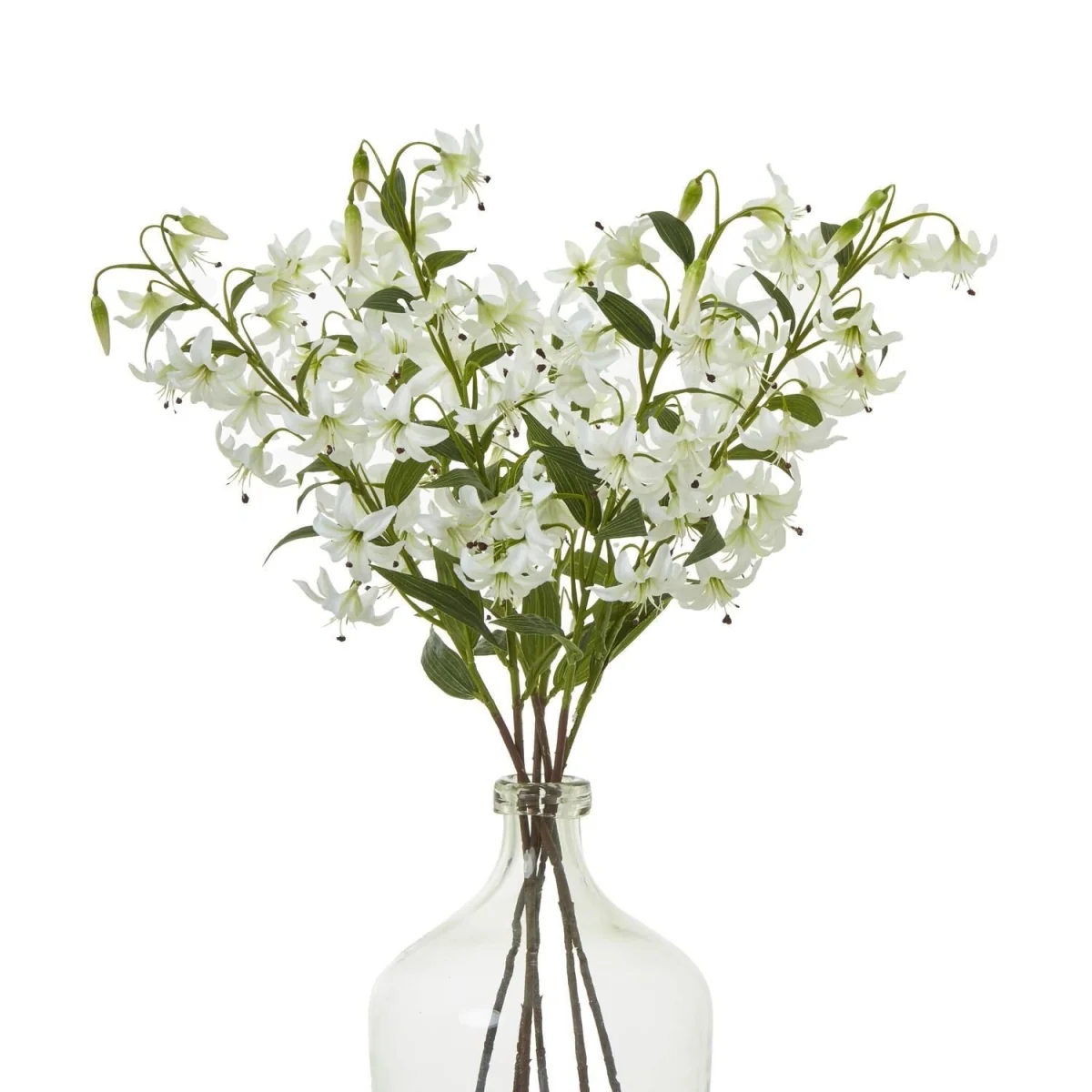 Hill Interiors Turk´s Cap Lily Spray Artificial Flower - Green – image 2