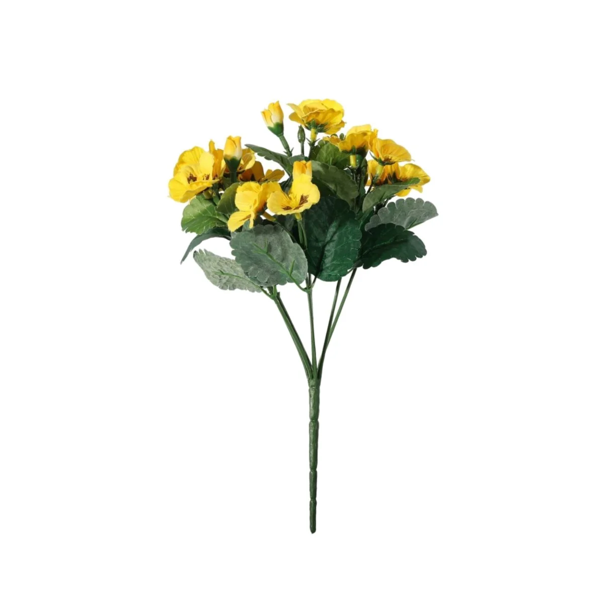 Yellow Pansy Plant 3 Pack Artificial Flowers - Yellow