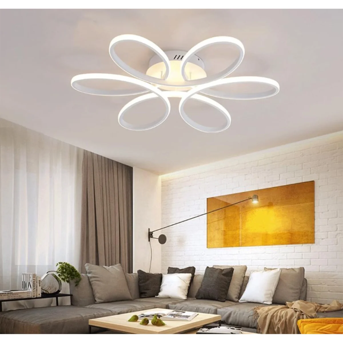 Ceiling LED Flower Light - White – image 2
