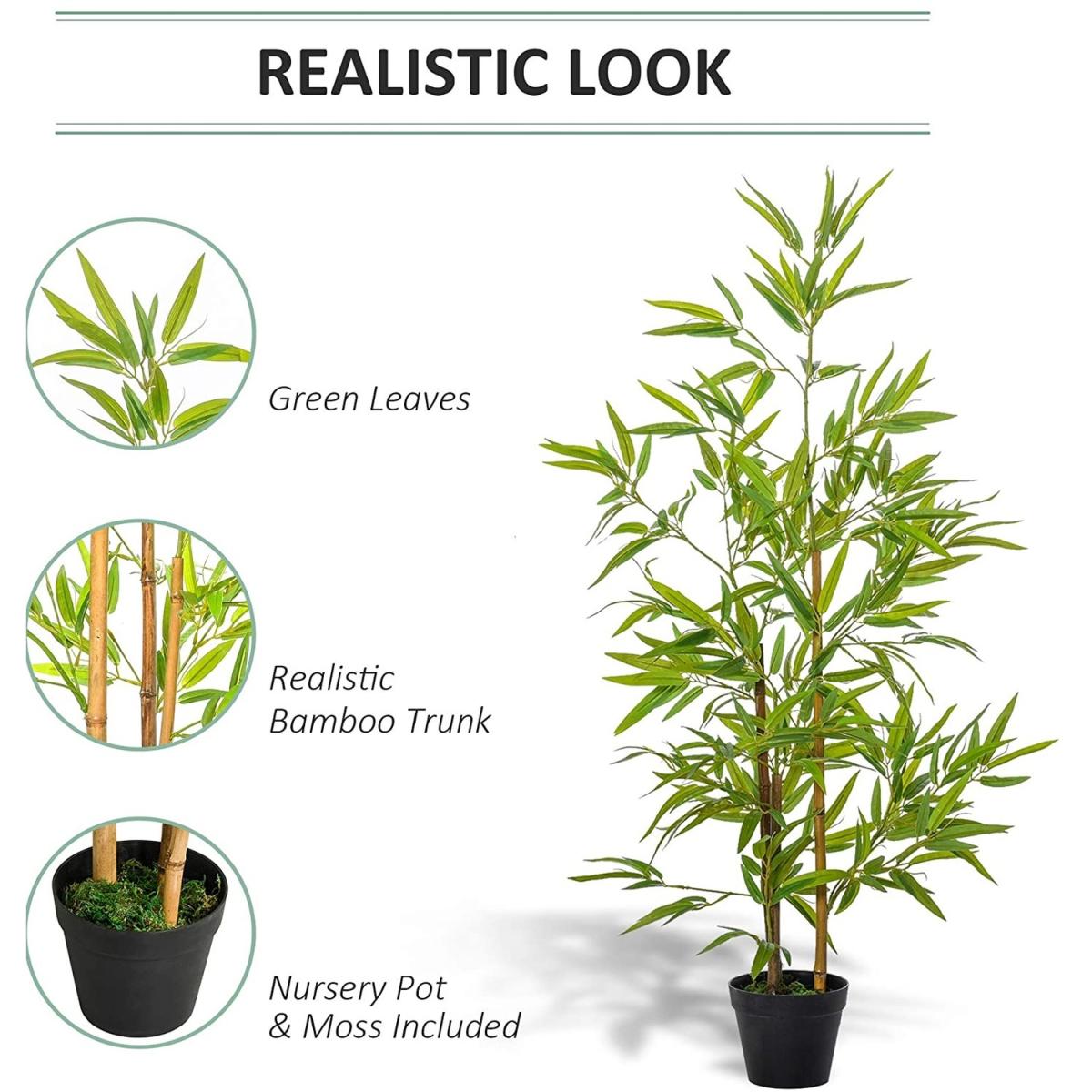 Set of 2 120cm Artificial Bamboo Trees - Bamboo – image 6