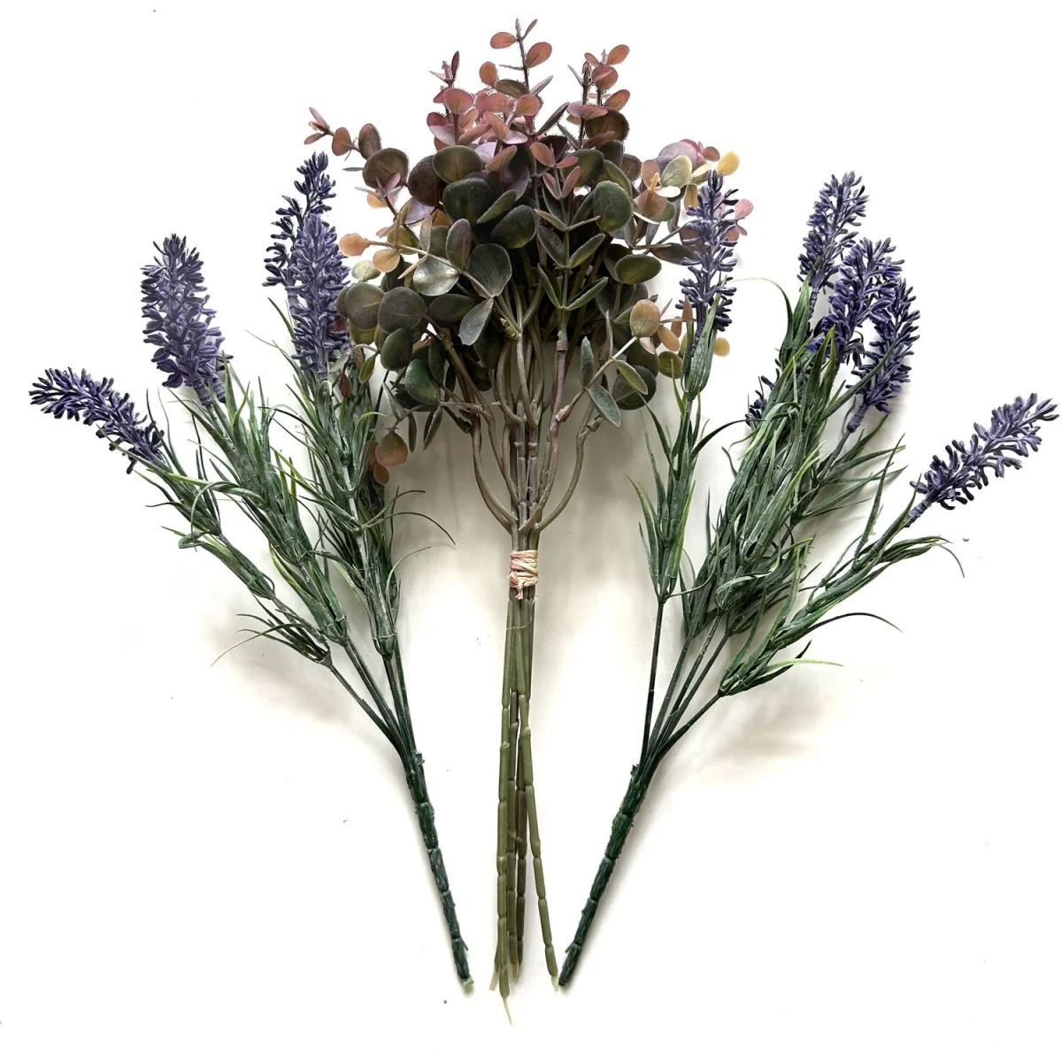 Artificial Plant Flower 3pc Pack Lavender and Purple Eucalyptus - Purple – image 2