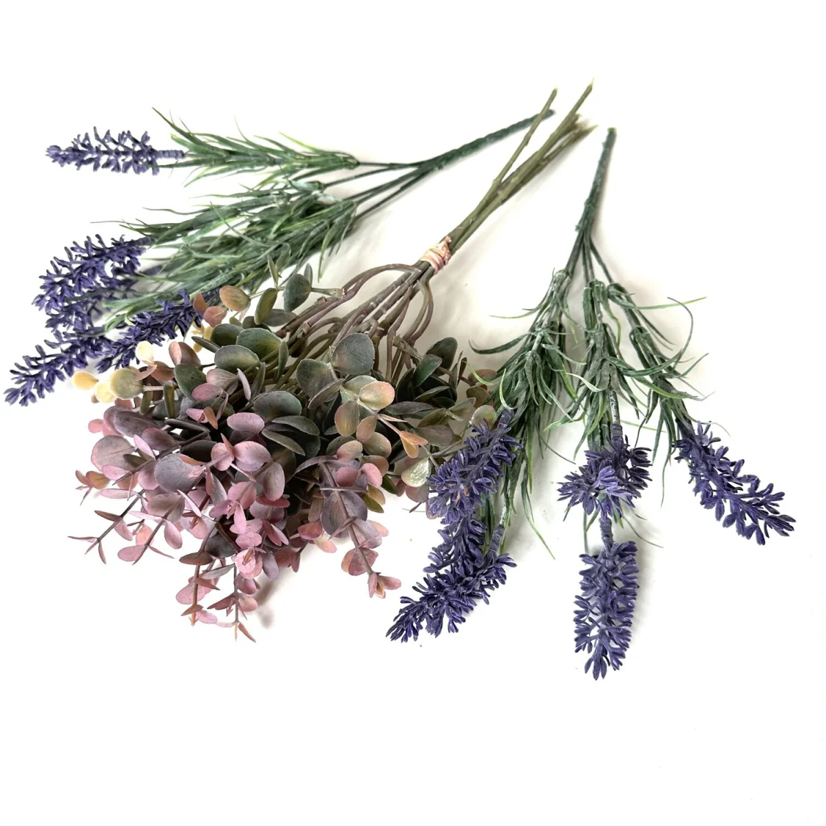 Artificial Plant Flower 3pc Pack Lavender and Purple Eucalyptus - Purple – image 4