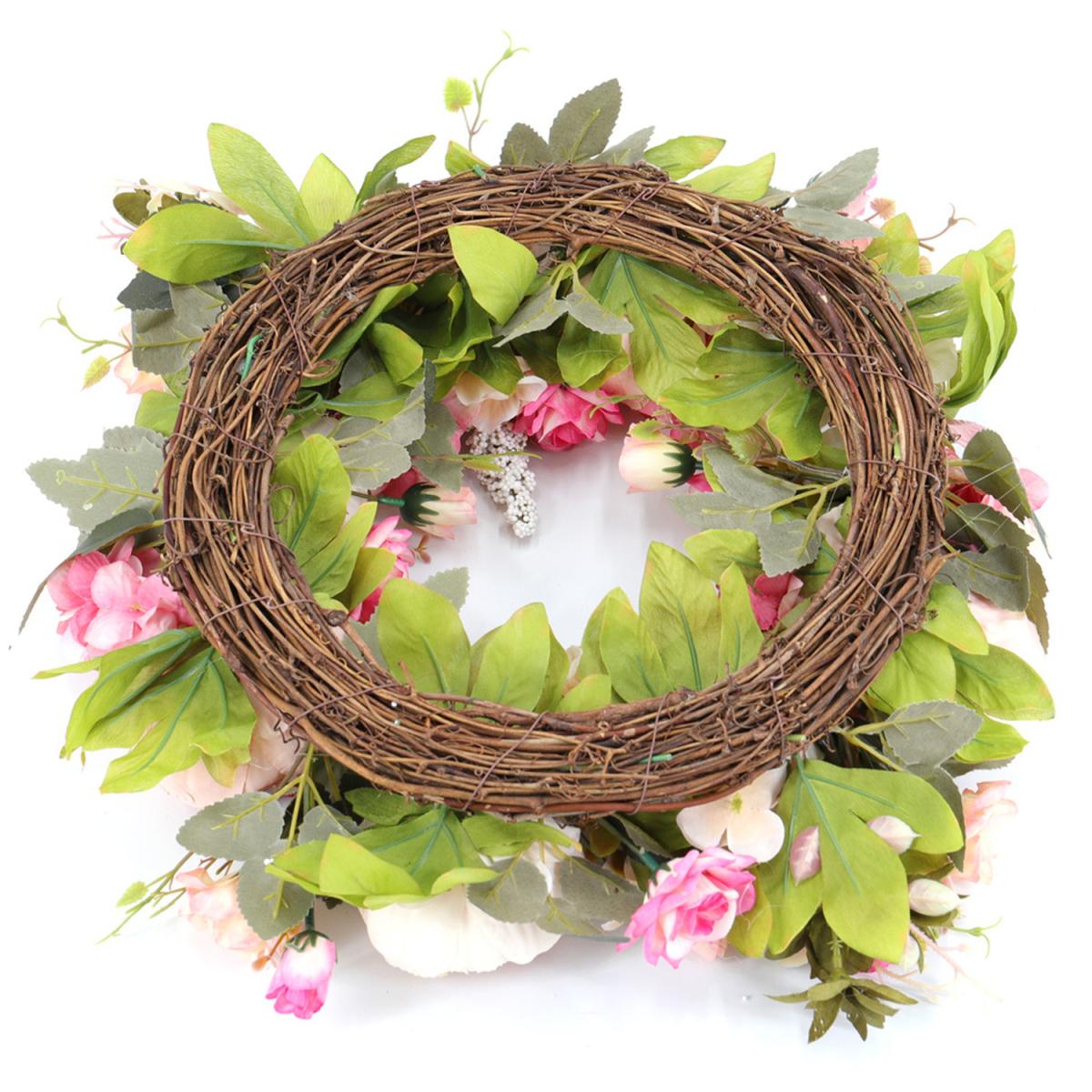 Artificial Peony Wreath Garland,Pink - Pink – image 4
