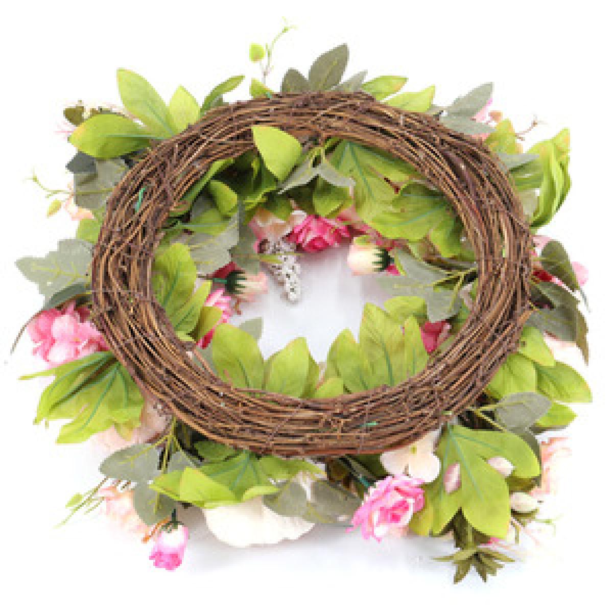 Artificial Peony Wreath Garland,Pink - Pink – image 5