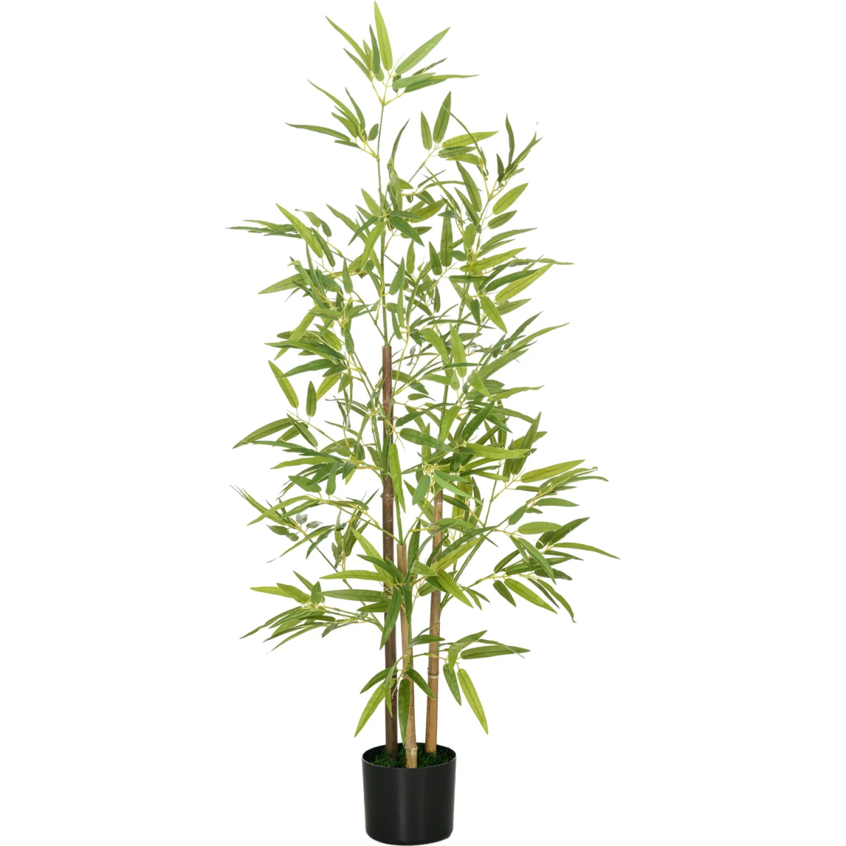 HOMCOM Artificial Plant Bamboo Height 120 cm with Pot - Green – image 5