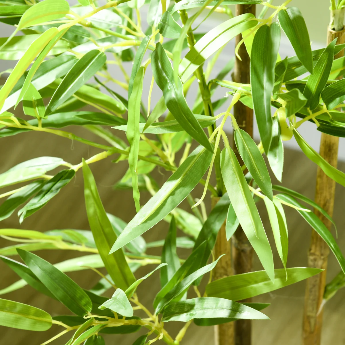 HOMCOM Artificial Plant Bamboo Height 120 cm with Pot - Green – image 6