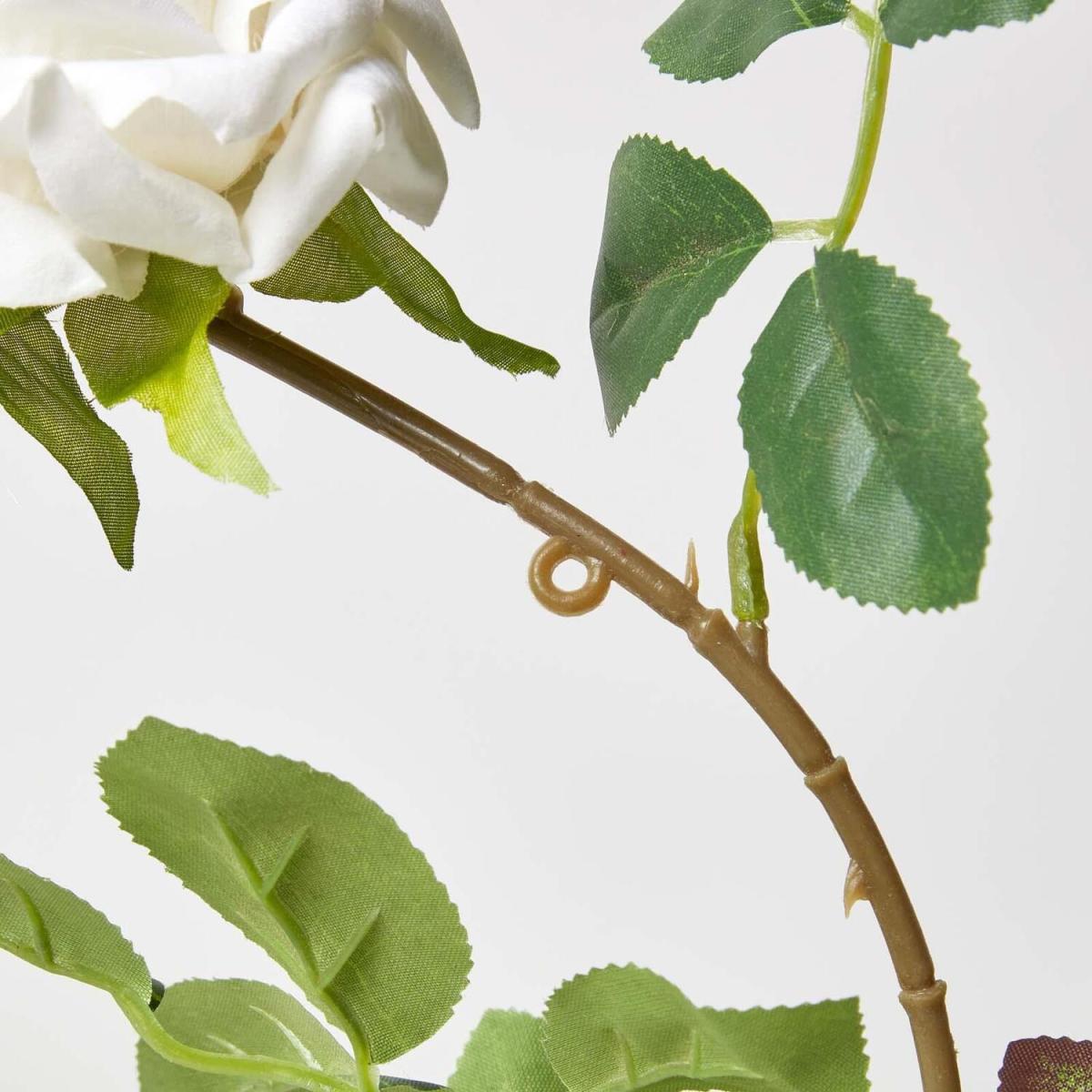 Homescapes Cream Artificial Rose Flower Garland, 180 cm - Cream – image 3
