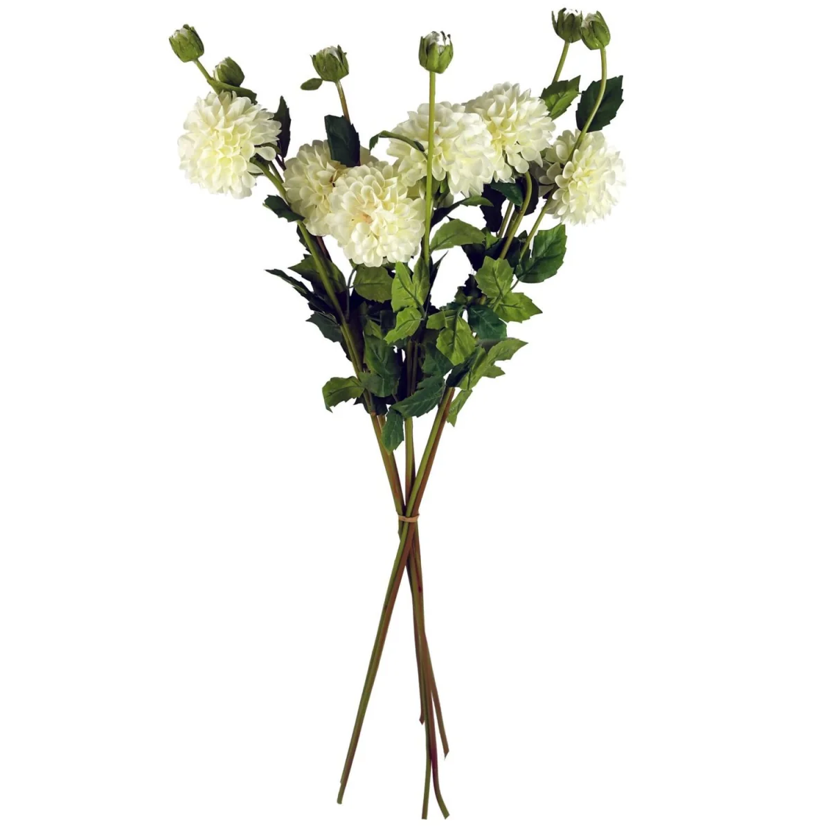 75cm Pack of 6 Artificial Dahlia PomPom Flower Stems - Purple - Cream Flower Stems – image 12
