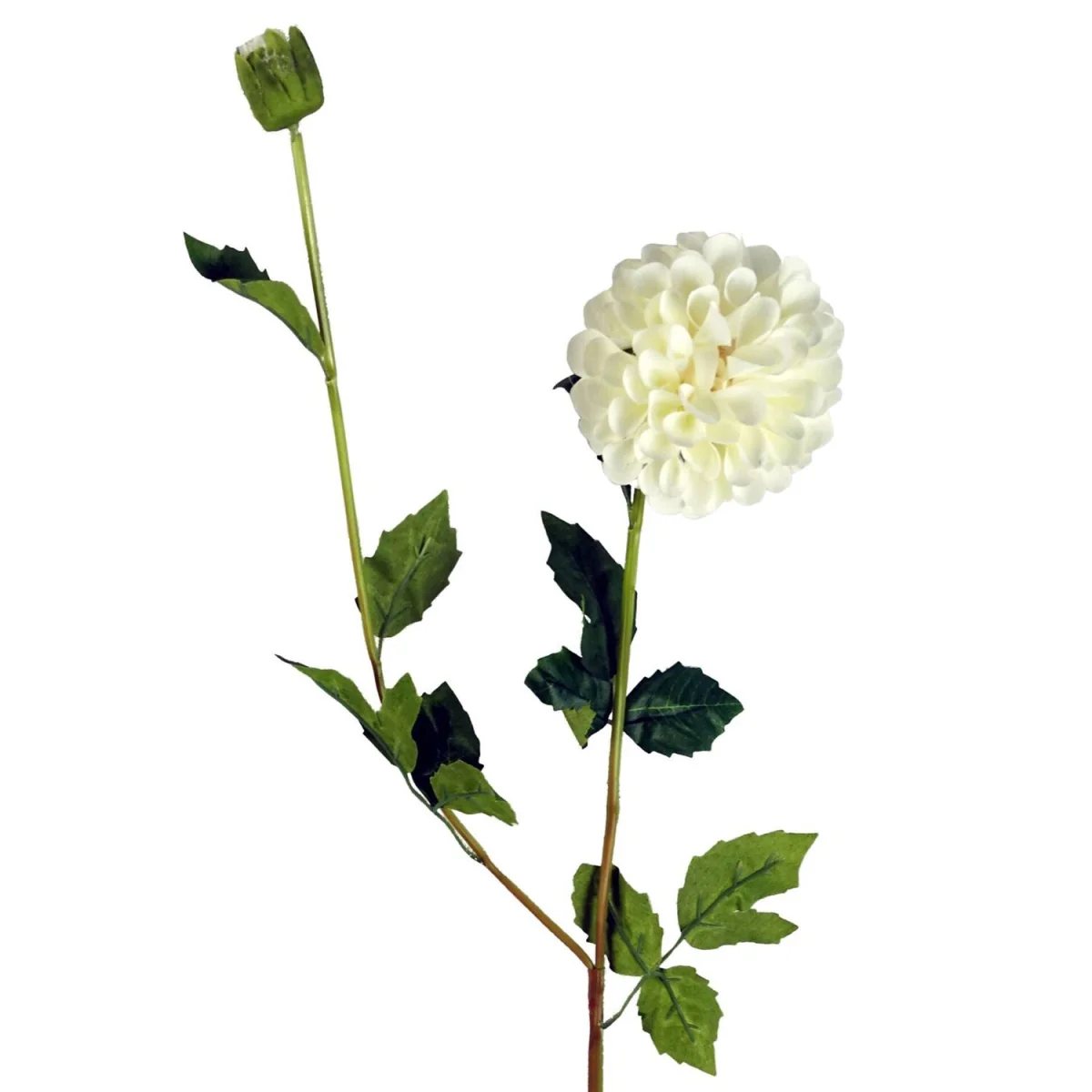 75cm Pack of 6 Artificial Dahlia PomPom Flower Stems - Purple - Cream Flower Stems – image 13