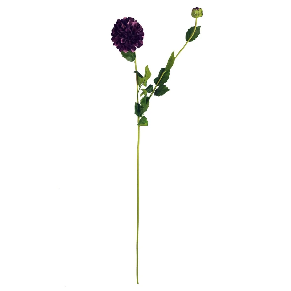 75cm Pack of 6 Artificial Dahlia PomPom Flower Stems - Purple - Cream Flower Stems – image 17