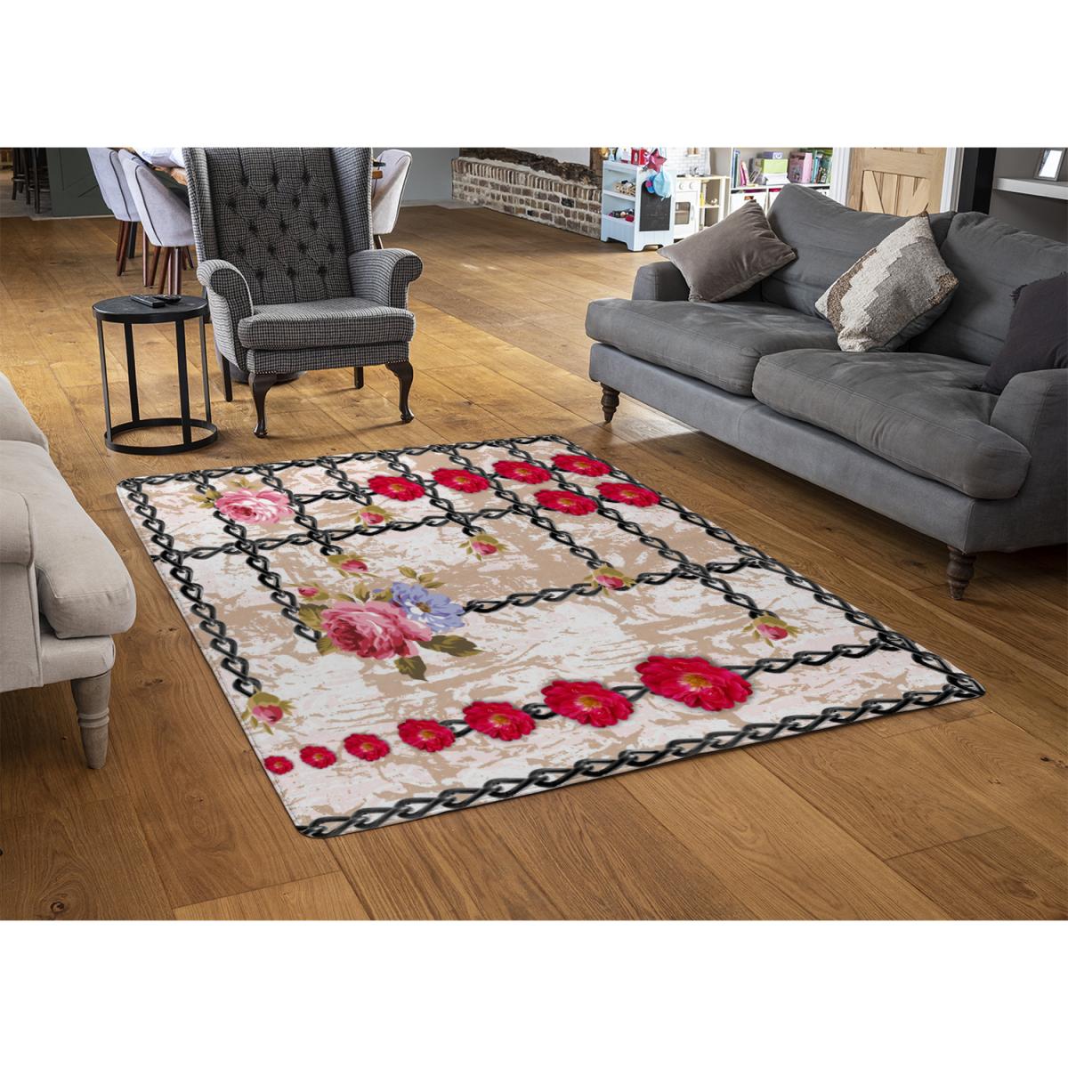 Flowers Chains Rug - Red / 230cm – image 3