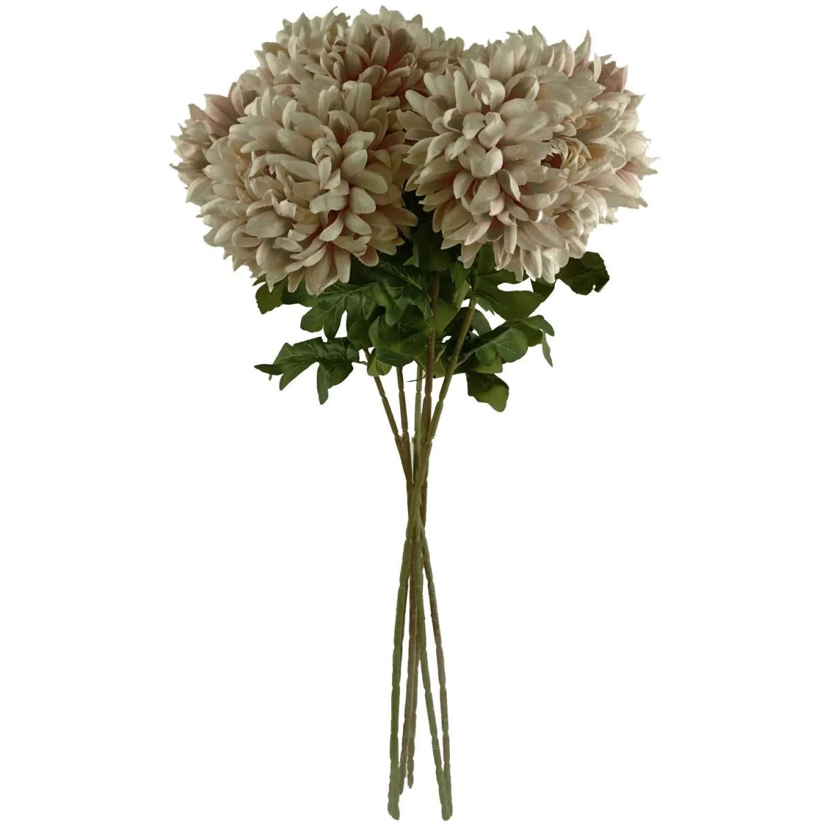 Pack of 6 x 75cm Artificial Extra Reflex Chrysanthemum Orange - Yellow Flower Stems – image 2