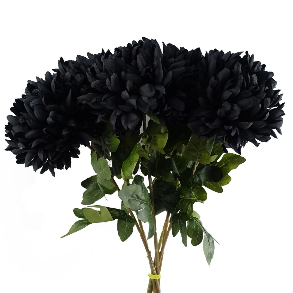 Pack of 6 x 75cm Artificial Extra Reflex Chrysanthemum Orange - Yellow Flower Stems – image 16