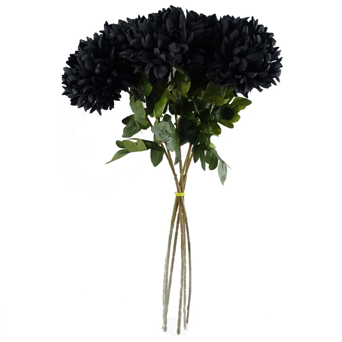 Pack of 6 x 75cm Artificial Extra Reflex Chrysanthemum Orange - Yellow Flower Stems – image 17