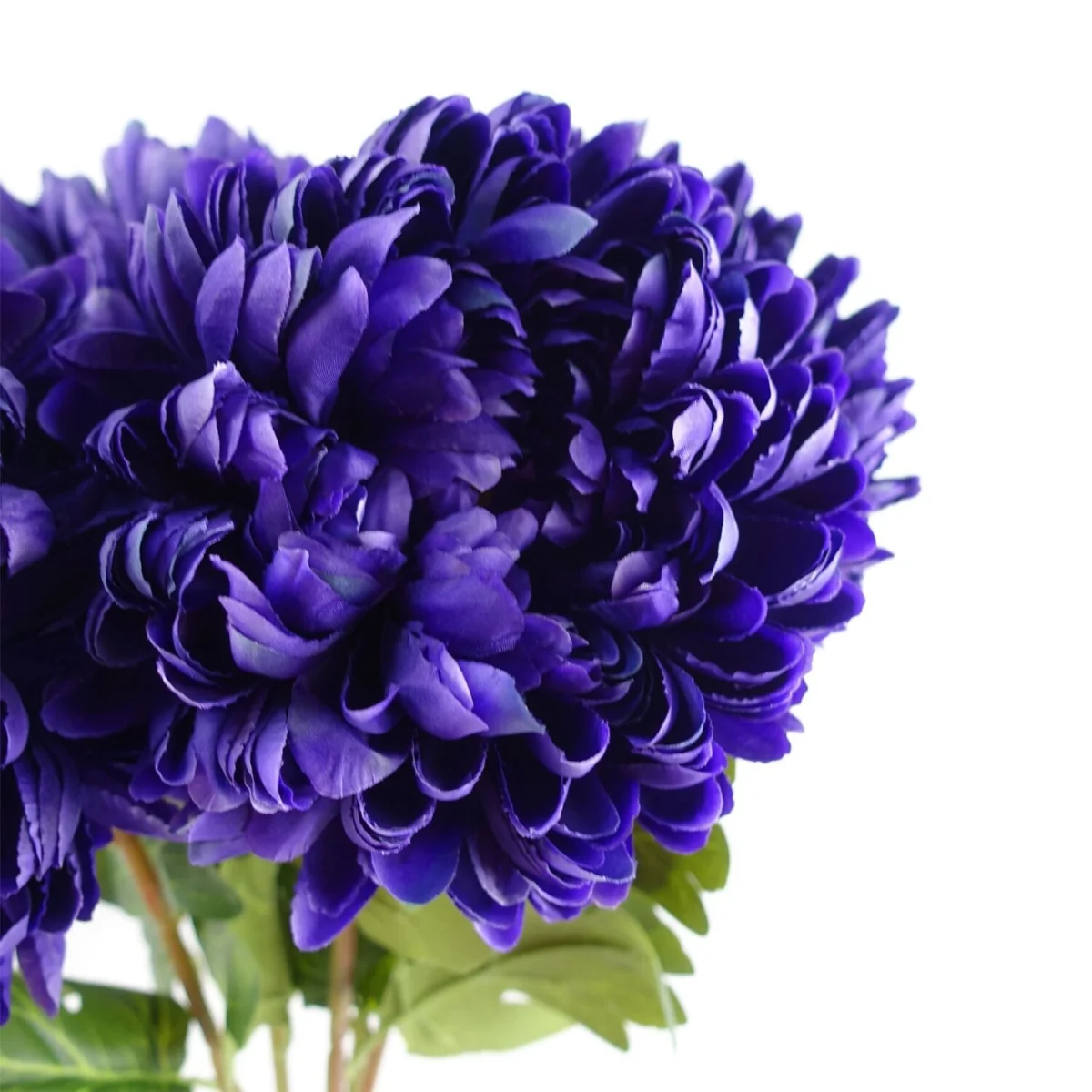 Pack of 6 x 75cm Artificial Extra Reflex Chrysanthemum Orange - Yellow Flower Stems – image 31