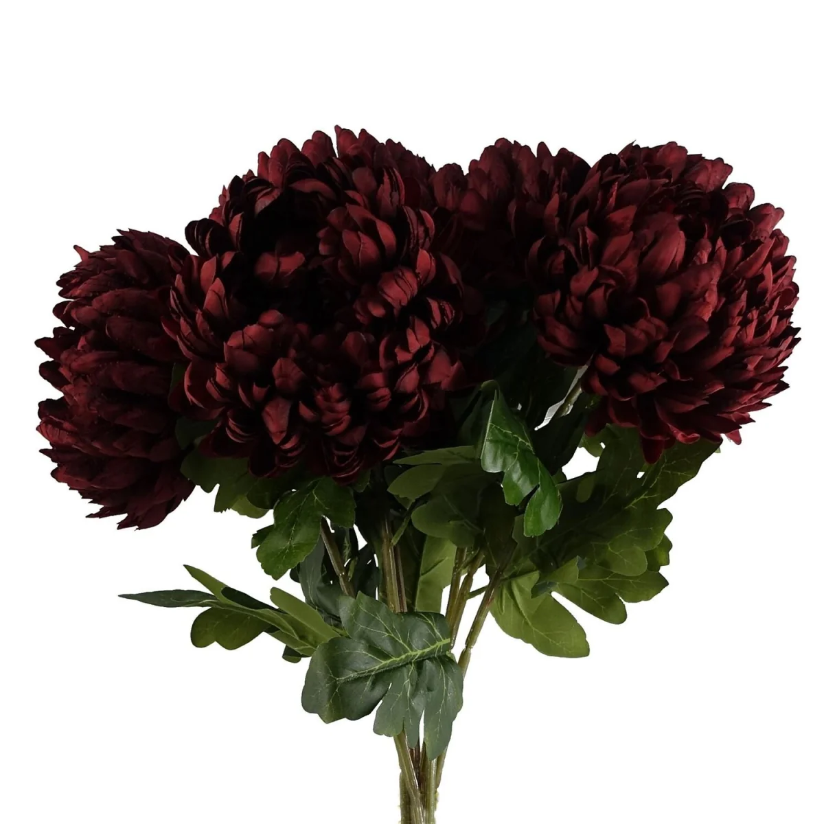 Pack of 6 x 75cm Artificial Extra Reflex Chrysanthemum Orange - Yellow Flower Stems – image 37