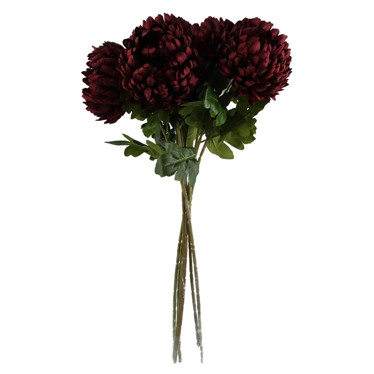 Pack of 6 x 75cm Artificial Extra Reflex Chrysanthemum Orange - Yellow Flower Stems – image 38