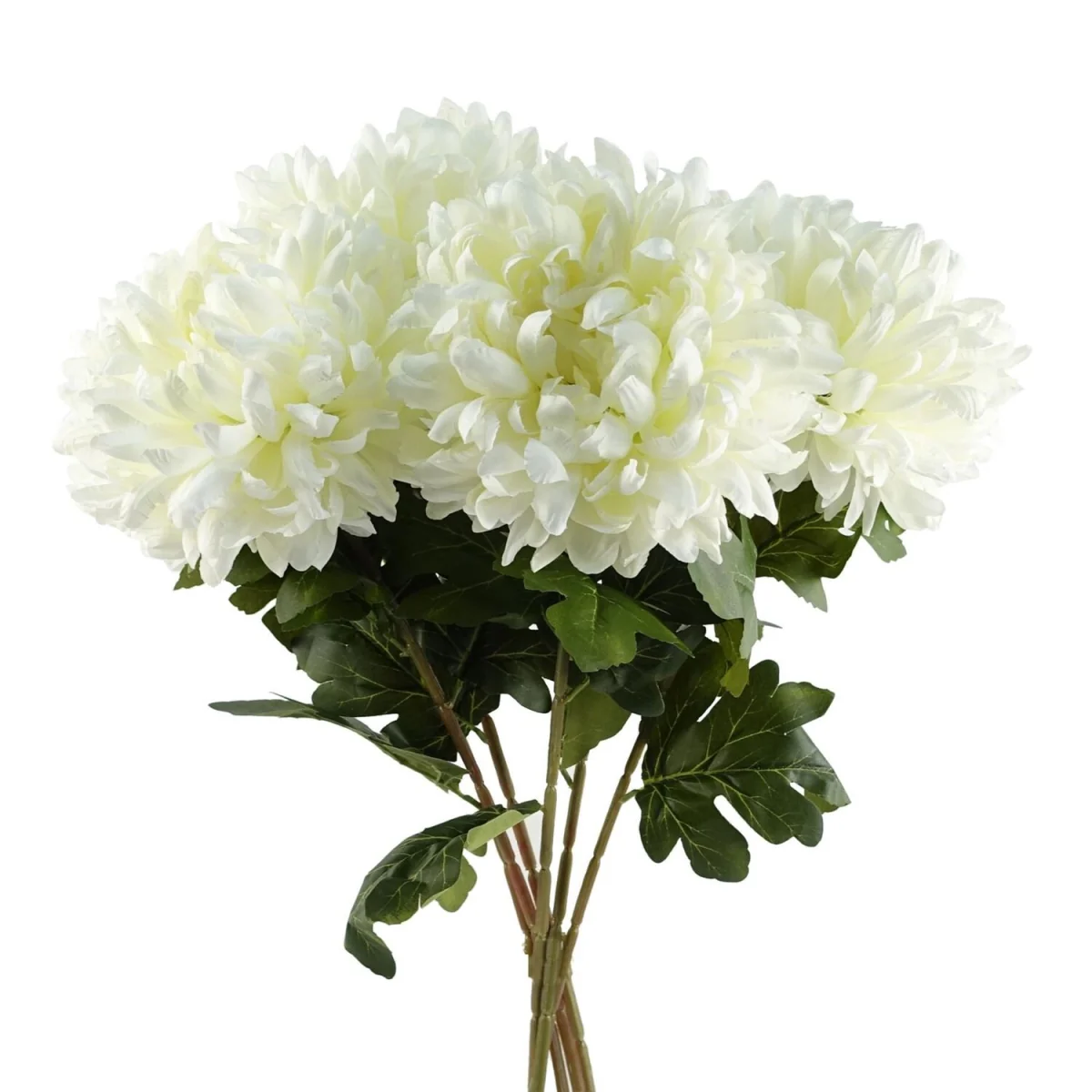 Pack of 6 x 75cm Artificial Extra Reflex Chrysanthemum Orange - Yellow Flower Stems – image 45