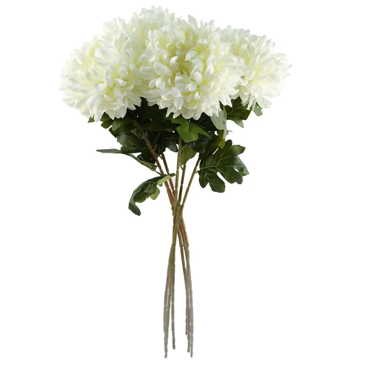 Pack of 6 x 75cm Artificial Extra Reflex Chrysanthemum Orange - Yellow Flower Stems – image 46