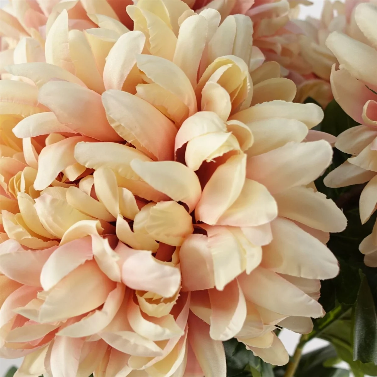 Pack of 6 x 75cm Artificial Extra Reflex Chrysanthemum Orange - Yellow Flower Stems – image 50
