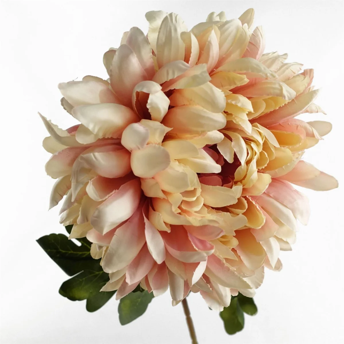 Pack of 6 x 75cm Artificial Extra Reflex Chrysanthemum Orange - Yellow Flower Stems – image 53