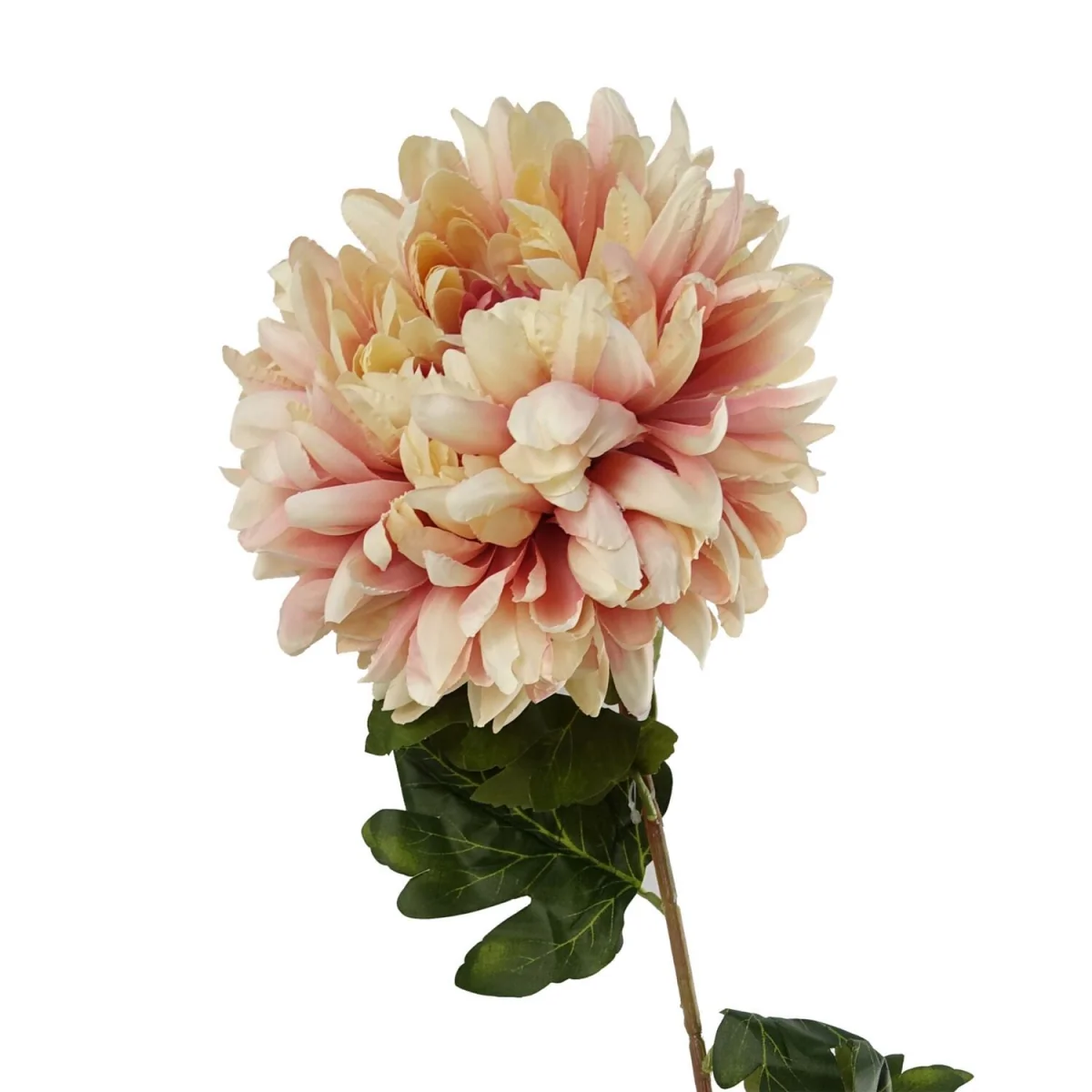 Pack of 6 x 75cm Artificial Extra Reflex Chrysanthemum Orange - Yellow Flower Stems – image 55