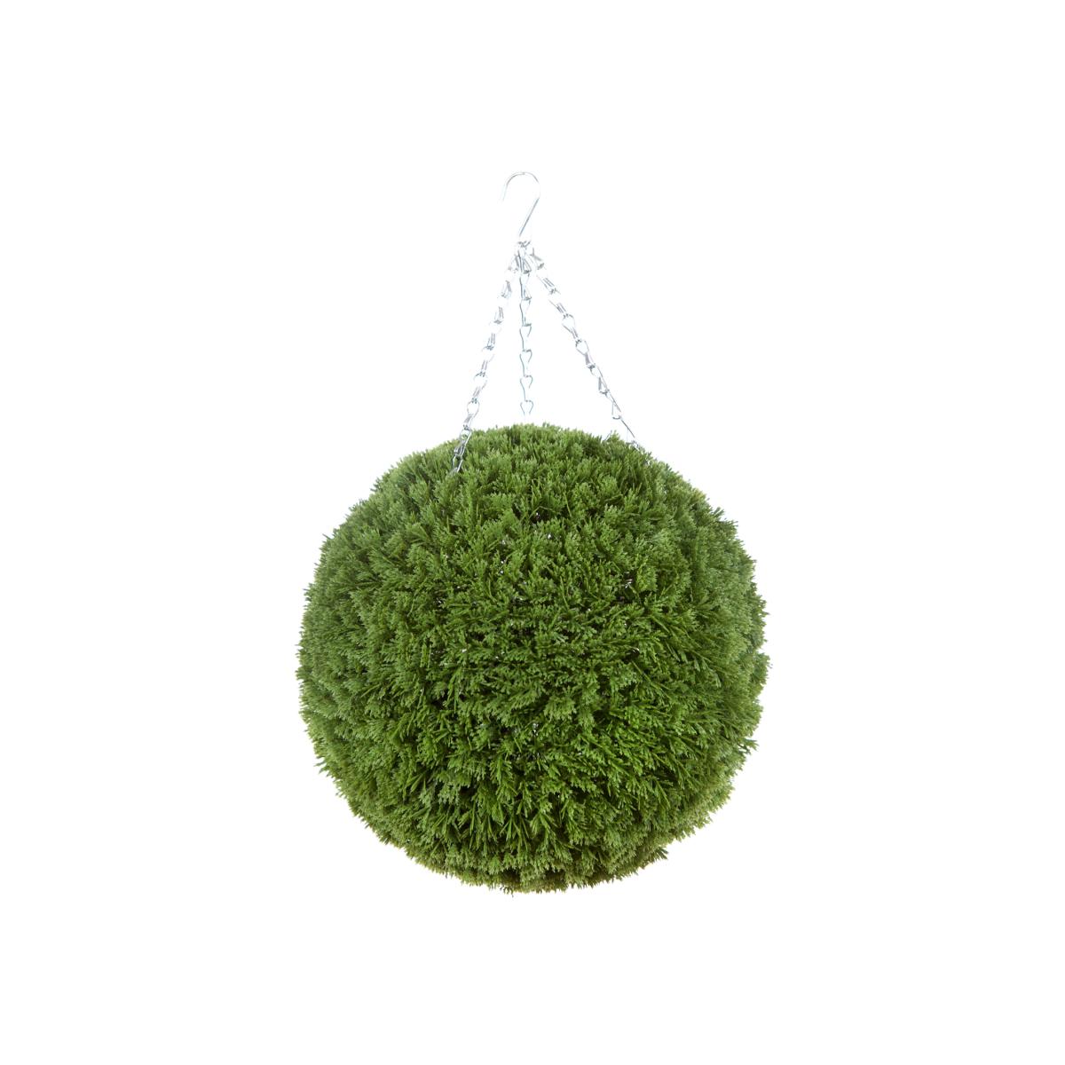 Best Artificial 36cm Conifer Topiary Grass Ball - Green