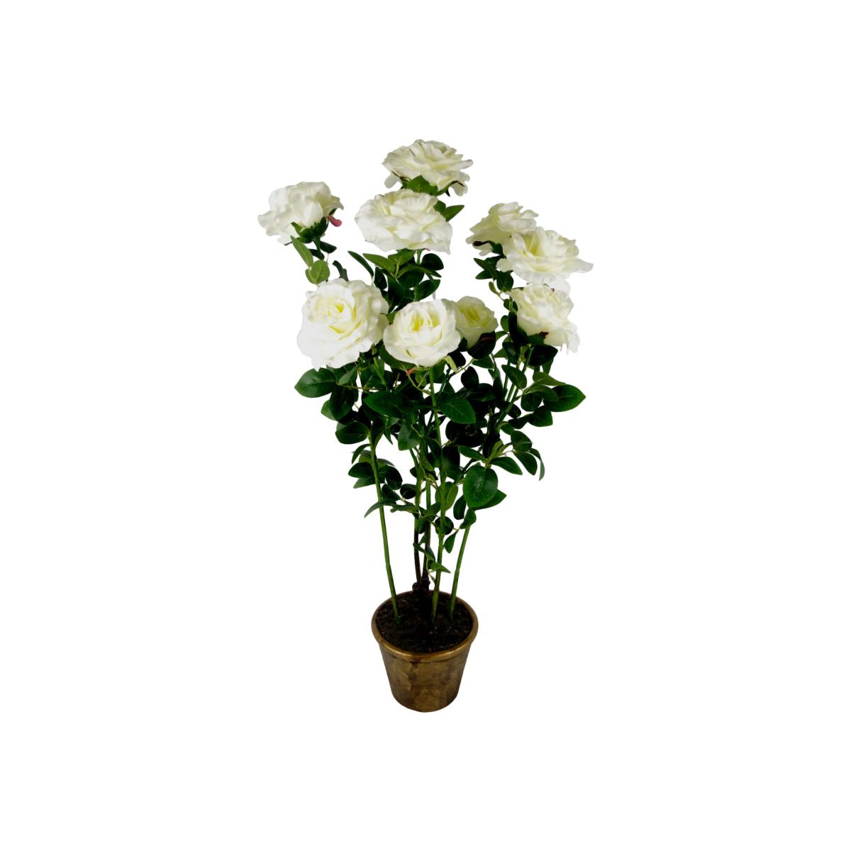 Artificial Rose Tree Large Plant Cream Ivory - Green
