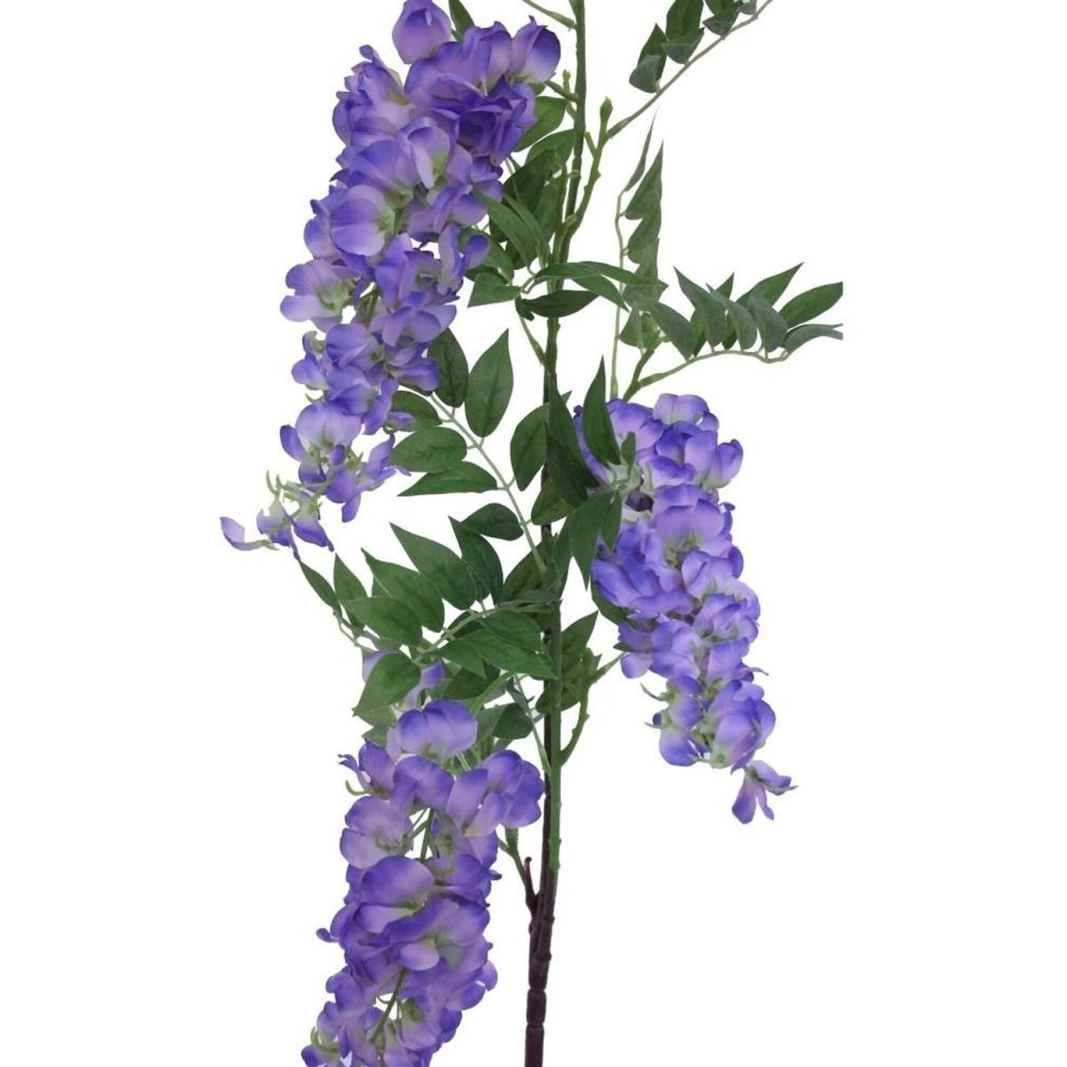 Artificial Wisteria Branch 122 cm - Violet – image 2