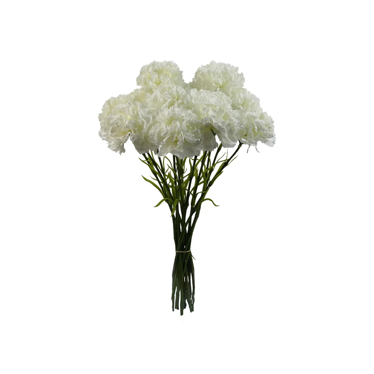 12 x Carnation Artificial Flowers - White
