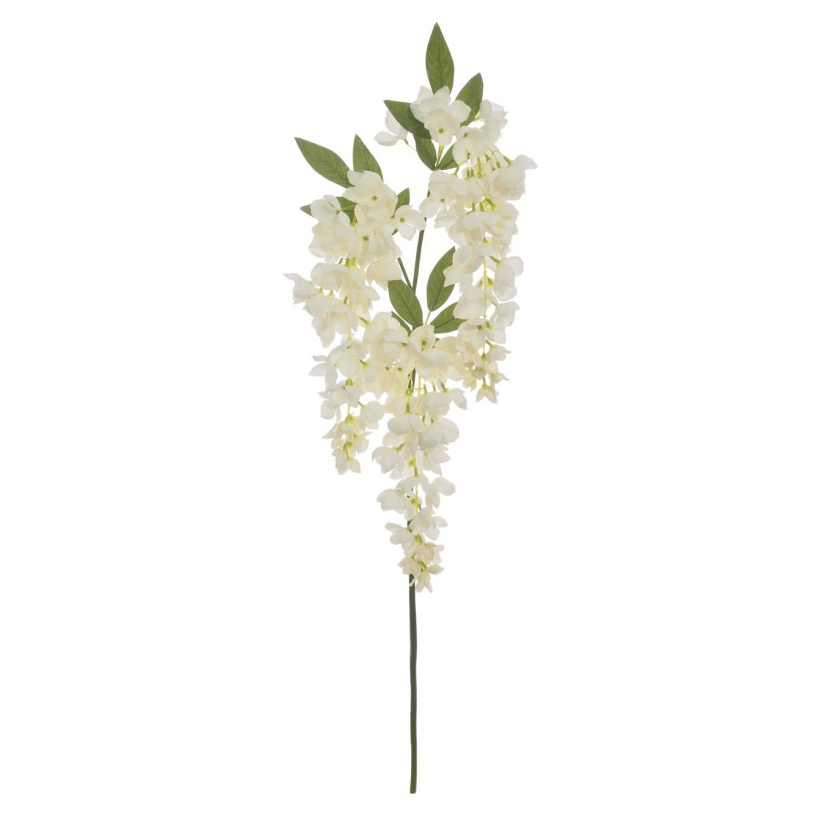 Silk 3 Head Wisteria Stem - Cream – image 2